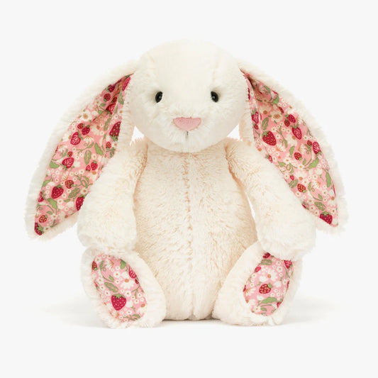 Blossom Cream Bunny Berry – Cute Floral Ears Soft Toy by Jellycat