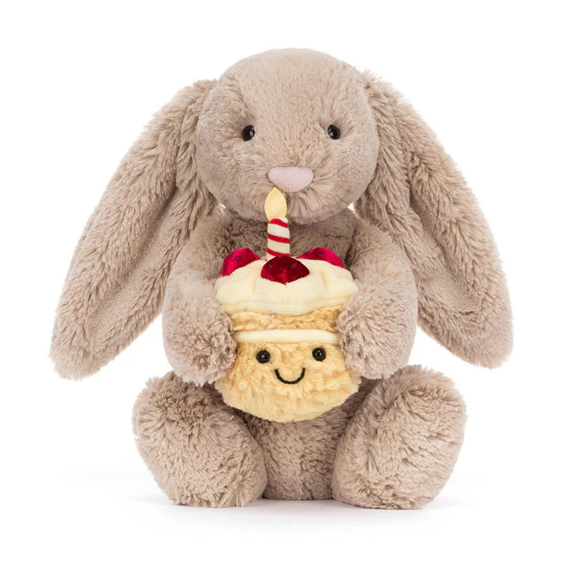 Bashful Beige Bunny Birthday – Cute Celebration Plush by Jellycat