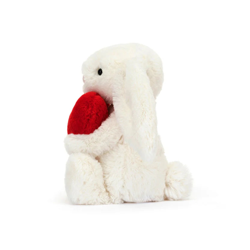Bashful Red Love Heart Bunny – Cute Valentine Plush by Jellycat