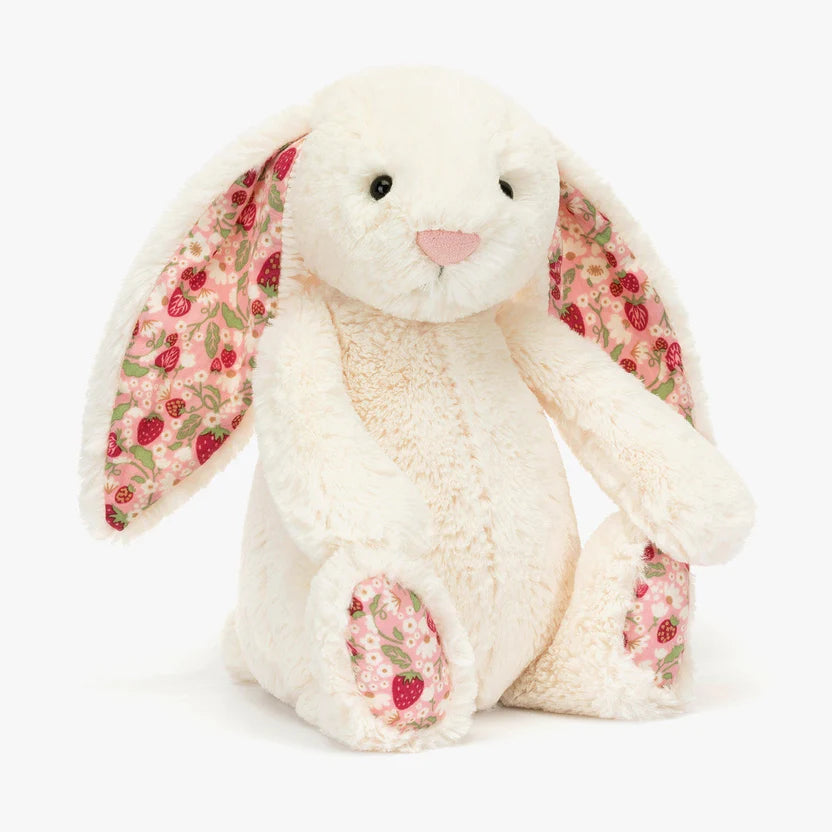 Blossom Cream Bunny Berry – Cute Floral Ears Soft Toy by Jellycat