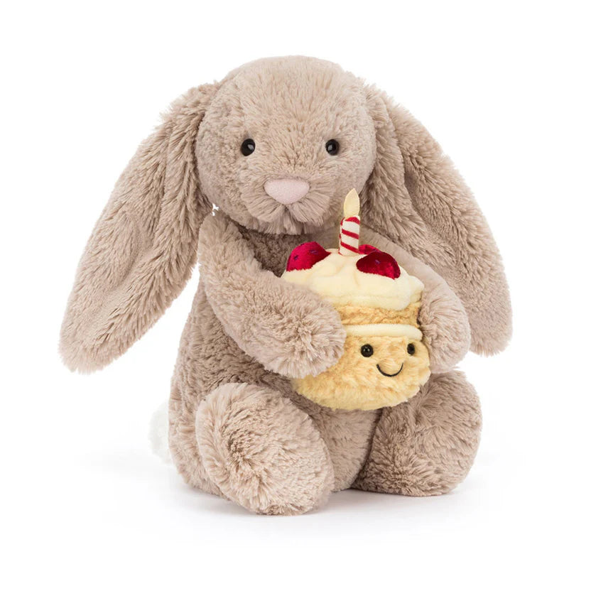 Bashful Beige Bunny Birthday – Cute Celebration Plush by Jellycat