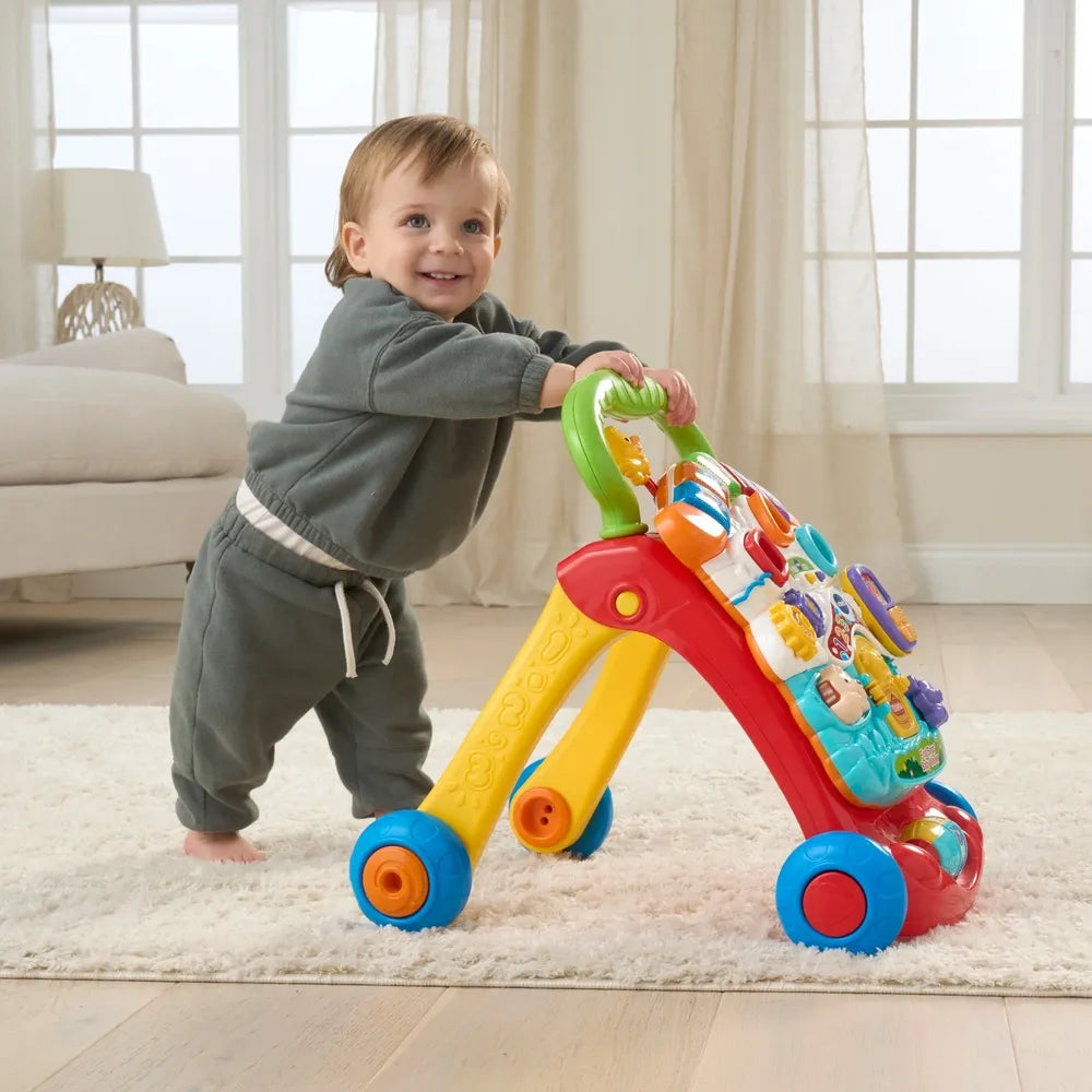 VTech First Steps Baby Walker – Red | Early Learning Activity Walker