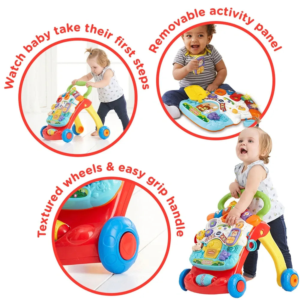 VTech First Steps Baby Walker – Red | Early Learning Activity Walker