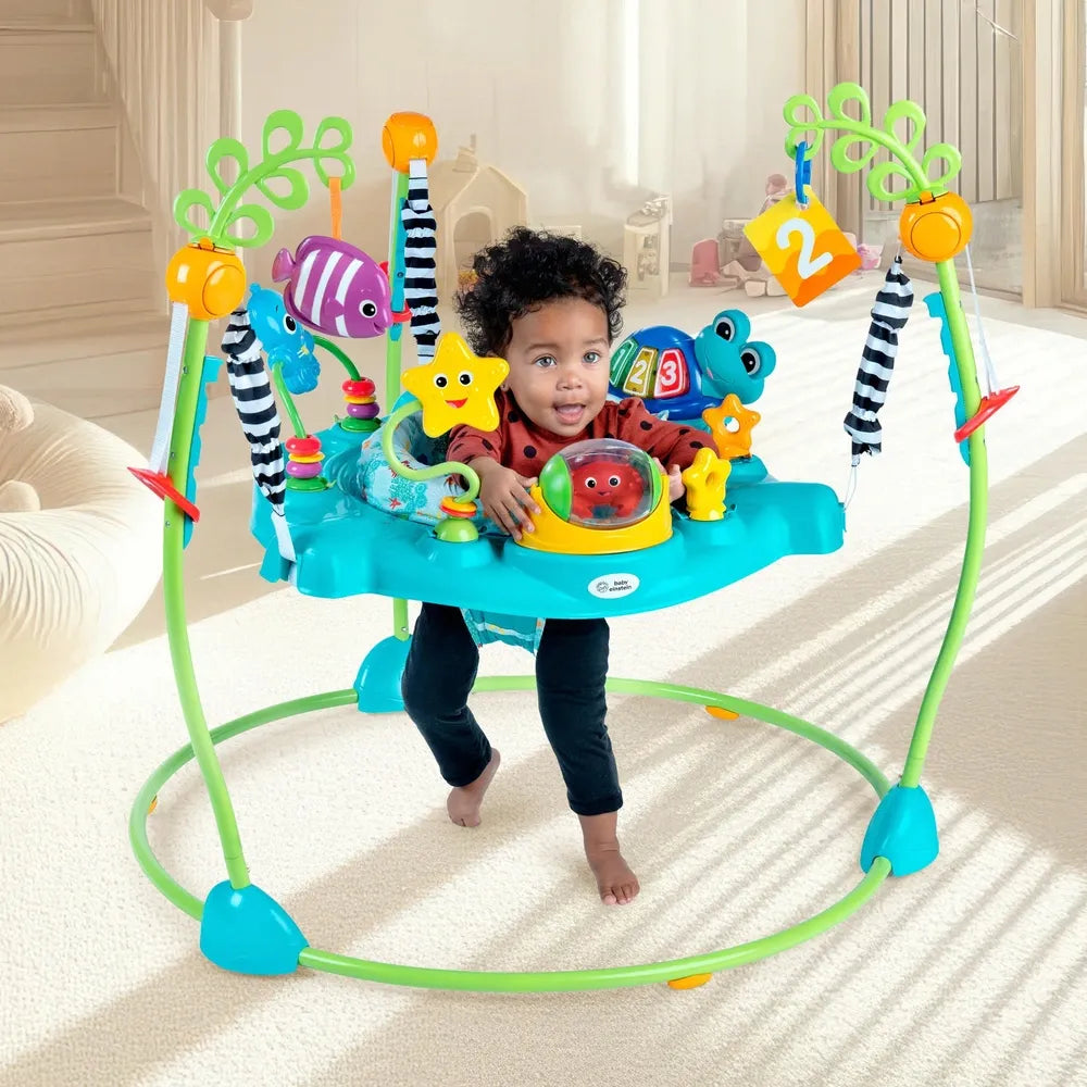 Baby Einstein 2-in-1 Ocean-Themed Activity Jumper – Sea Exploration Sensory Jumper for Babies