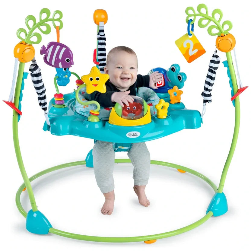 Baby Einstein 2-in-1 Ocean-Themed Activity Jumper – Sea Exploration Sensory Jumper for Babies