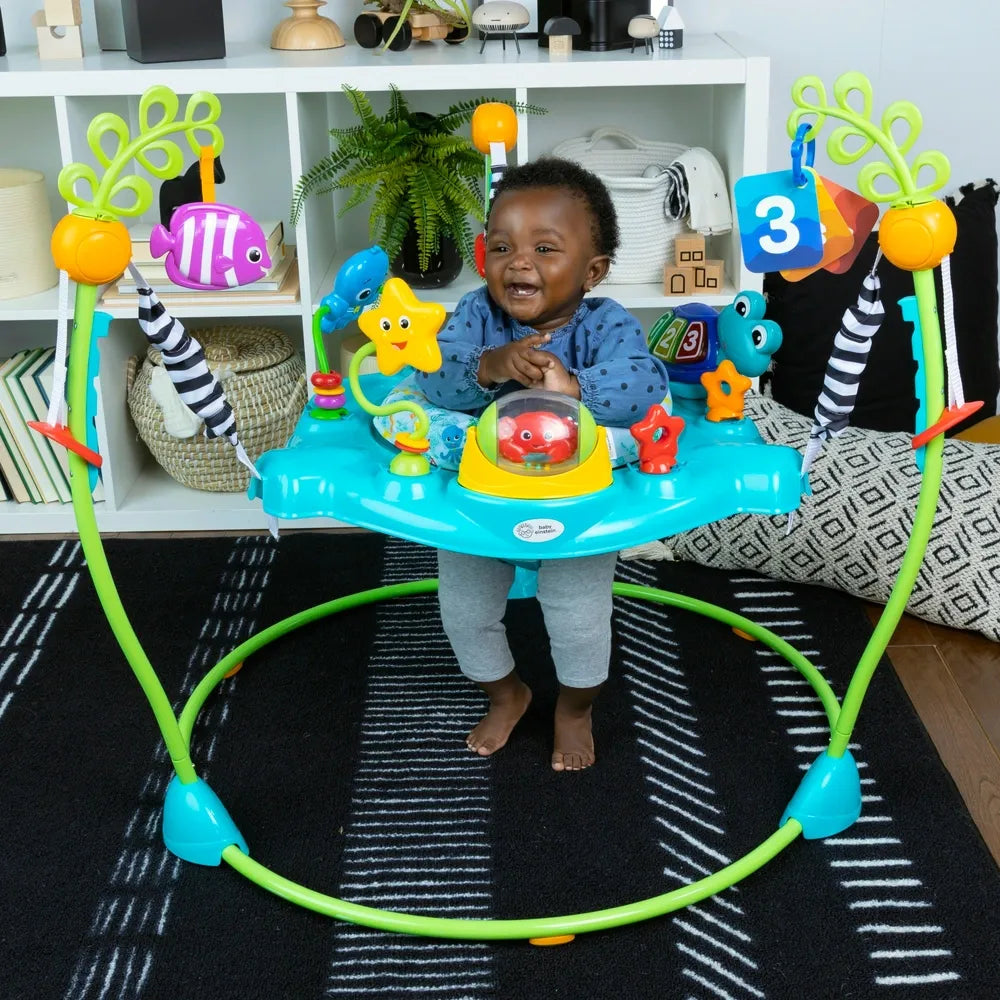 Baby Einstein 2-in-1 Ocean-Themed Activity Jumper – Sea Exploration Sensory Jumper for Babies