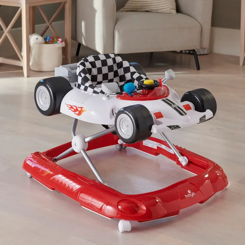 Babylo Racing Car 2-in-1 Baby Walker – Convertible Baby Walker with Lights & Play Tray
