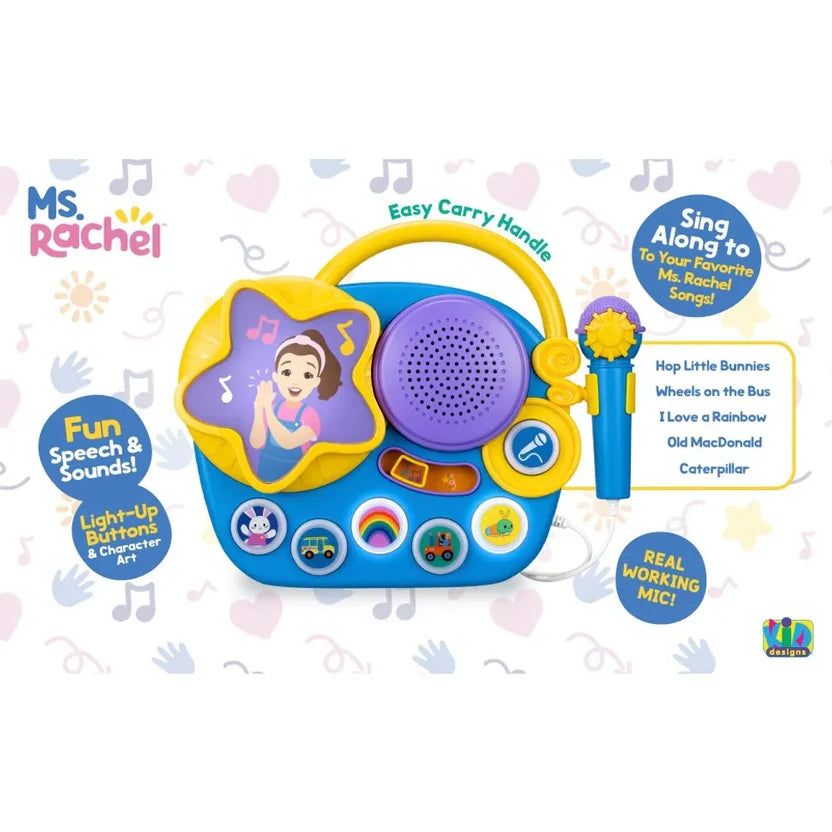 Ms. Rachel Sing-Along Boombox – Interactive Music & Learning Toy for Toddlers